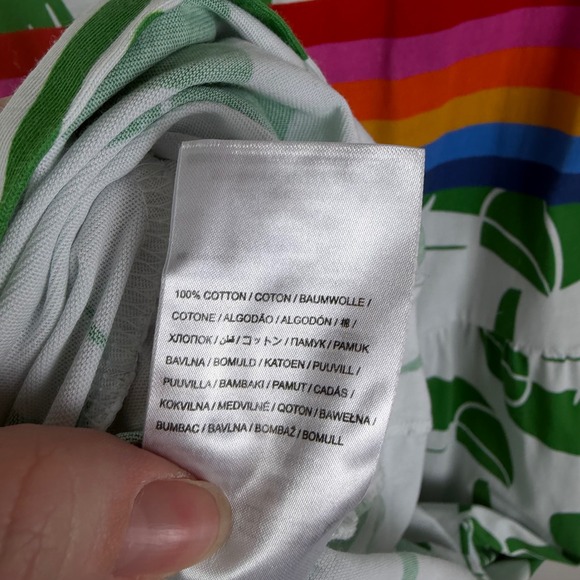 Farm Rio Rainbow Toucans Organic Cotton Maxi Dress Large Tiered Resort Colorful - Picture 9 of 12